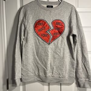 A QUESTION OF Conscious Apparel Black Sweatshirt 100% Organic Cotton Size Medium